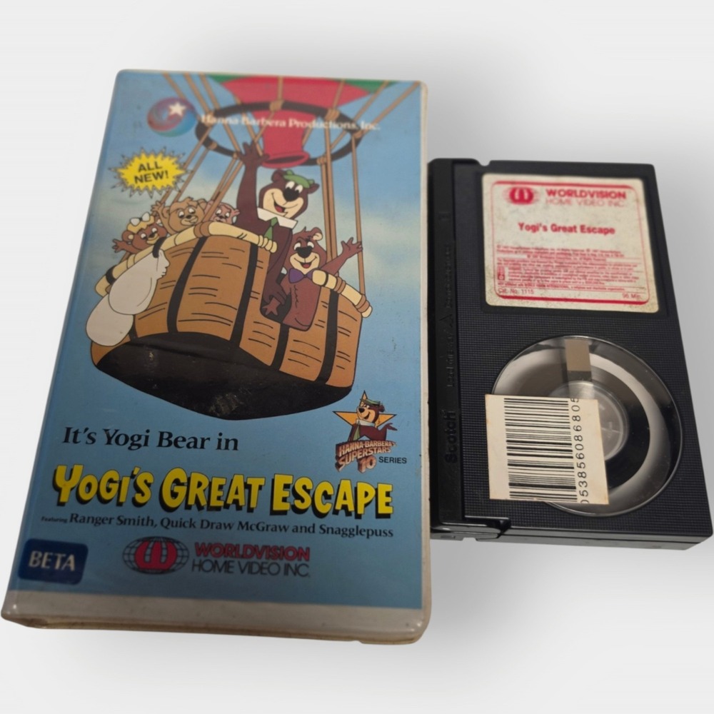 Yogi's Great Escape Betamax Beta 1987 Hanna-Barbera Worldvision Rare Cartoon